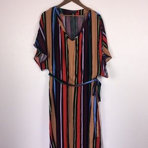 Eloquii Vertical Stripe Maxi Dress Plus Size 18